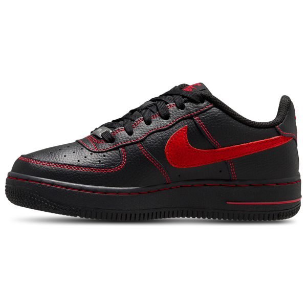 Nike Air Force 1 LV8 3 - Boys' Grade School - Black/Red - Image 2