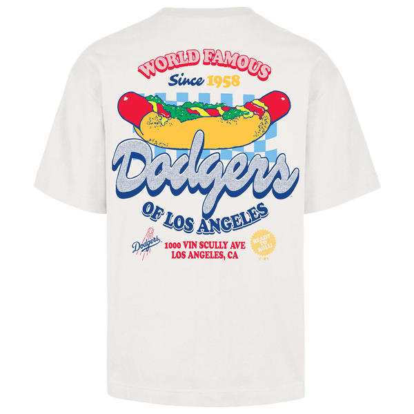 47 Brand MLB LA Dodgers Foundation T-Shirt - Men's - White - Image 2