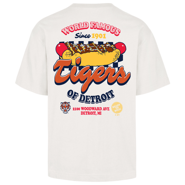 47 Brand Tigers Foundational T-Shirt - Men's - White - Image 2