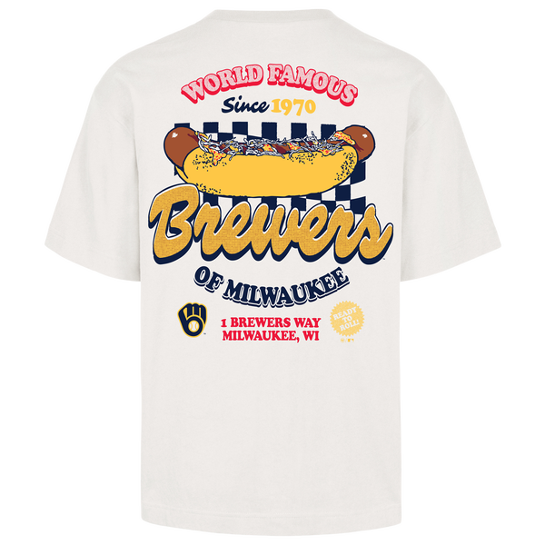 47 Brand Brewers Foundational T-Shirt - Men's - White - Image 2