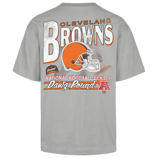 47 Brand NFL Cleveland Browns Bar S/S T-Shirt - Men's - Wolf Grey - Image 2