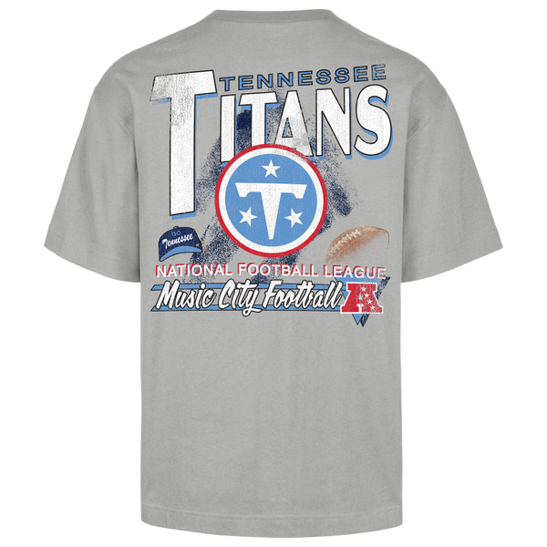 47 Brand NFL Tennessee Titans Bar S/S T-Shirt - Men's - Wolf Grey - Image 2