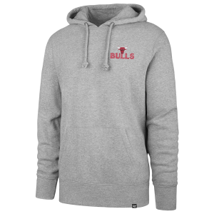 47 Brand Bulls Arcitext Headline Hoodie - Men's - Slate Gray