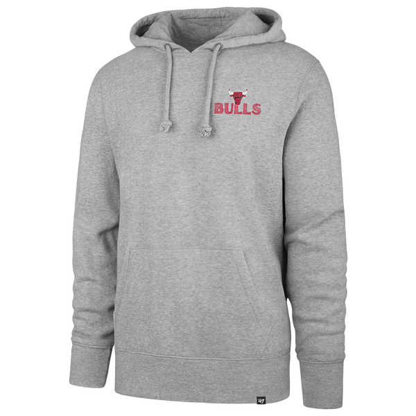 47 Brand Bulls Arcitext Headline Hoodie - Men's - Slate Gray