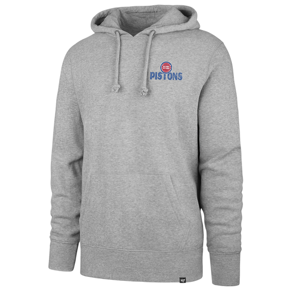 47 Brand Pistons Arcitext Headline Hoodie - Men's - Slate Gray
