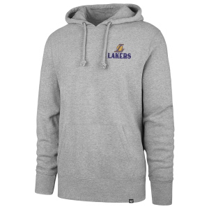 47 Brand Lakers Arcitext Headline Hoodie - Men's - Slate Gray