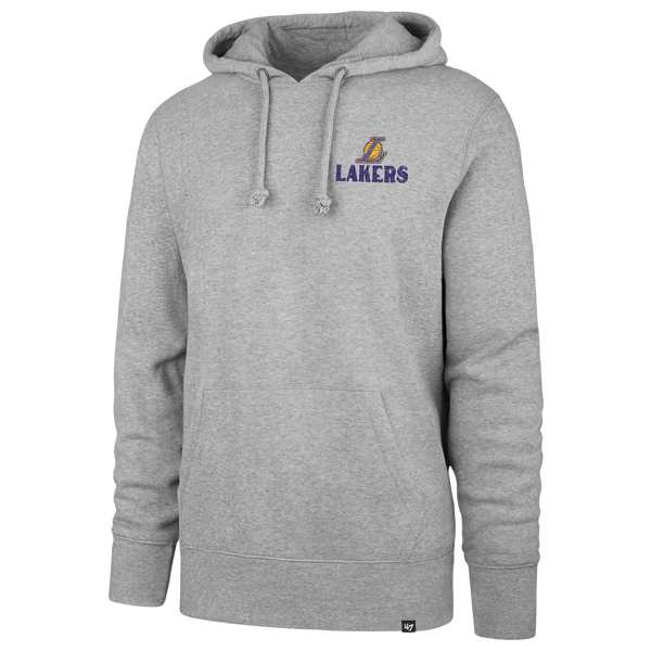 47 Brand Lakers Arcitext Headline Hoodie - Men's - Slate Gray