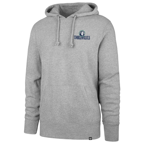 47 Brand Timberwolves Arcitext Headline Hoodie - Men's - Slate Gray
