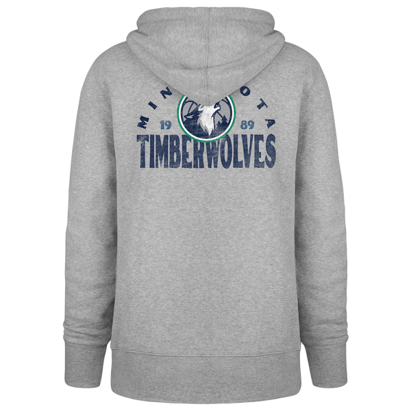 47 Brand Timberwolves Arcitext Headline Hoodie - Men's - Slate Gray - Image 2