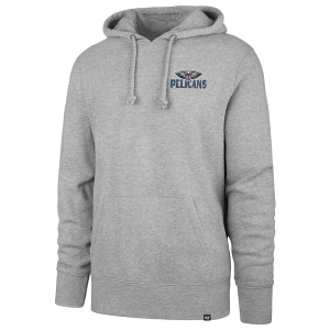 47 Brand Pelicans Arcitext Headline Hoodie - Men's - Slate Gray