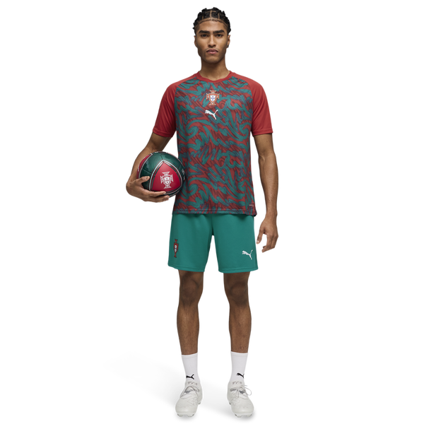 PUMA FPF Warm Up Jersey - Men's - Club Red/Green Lagoon - Image 3
