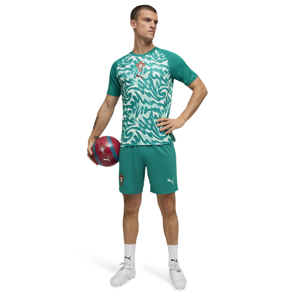 PUMA FPF Warm Up Jersey - Men's - Green Lagoon/Ruby Shimmer - Image 3
