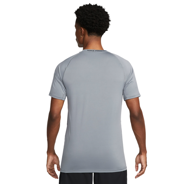 Nike Dri-FIT Slim Top Short Sleeve - Men's - Smoke Grey/Black - Image 2