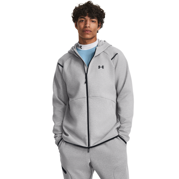Under Armour Unstoppable Fleece Full-Zip Hoodie - Men's - Black/Mod Grey