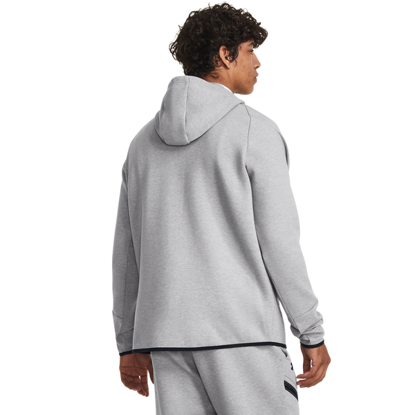 Under Armour Unstoppable Fleece Full-Zip Hoodie - Men's - Black/Mod Grey - Image 3