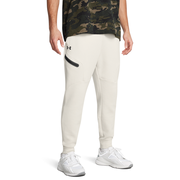 Under Armour Unstoppable Fleece Joggers - Men's - Summit White/Black - Image 4
