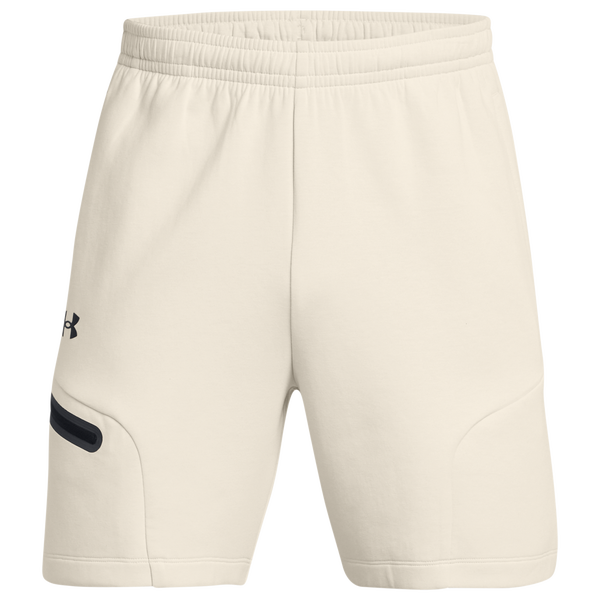 Under Armour Unstoppable Fleece Shorts - Men's - Summit White/Black - Image 3