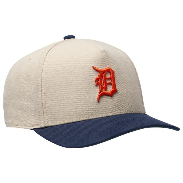 Mitchell & Ness Tigers Off White Pro Pinch Cap - Adult - White/Navy - Image 3