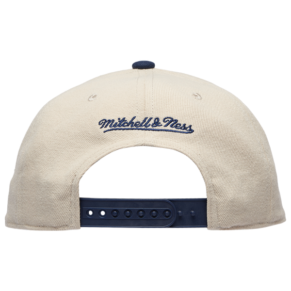 Mitchell & Ness Tigers Off White Pro Pinch Cap - Adult - White/Navy - Image 4