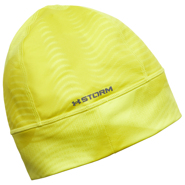 Under Armour Velociti Storm Beanie - Men's - Reflective/Yellow/Black - Image 2