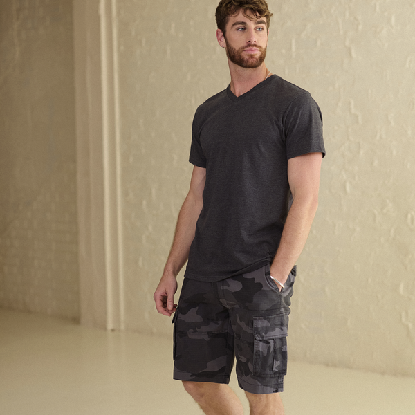 CSG Basic V-Neck S/S T-Shirt - Men's - Charcoal/Charcoal - Image 3