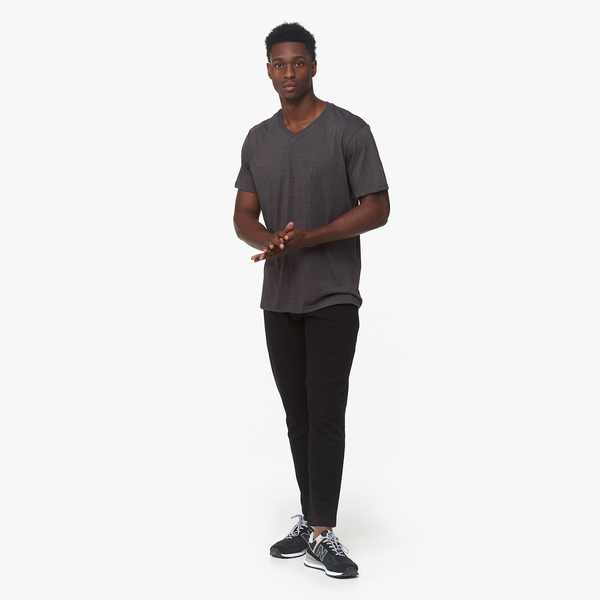 CSG Basic V-Neck S/S T-Shirt - Men's - Charcoal/Charcoal - Image 6