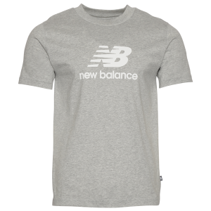 New Balance Essential Stacked Logo T-Shirt - Men's - Grey/White