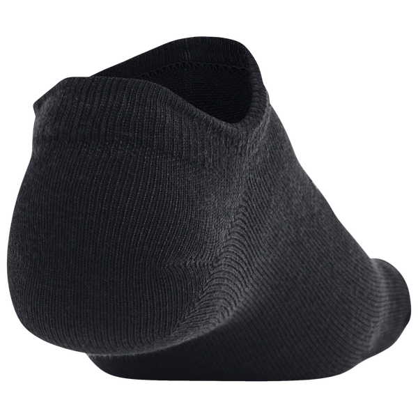 Under Armour Essential 6 Pack No Show Socks - Men's - Black/Black/Castlerock - Image 5