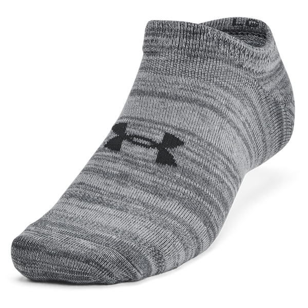 Under Armour Essential 6 Pack No Show Socks - Men's - Castlerock/Castlerock/Anthracite - Image 2
