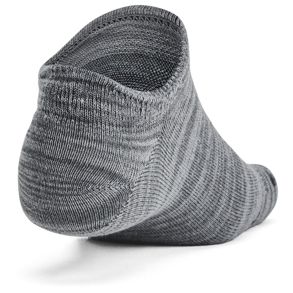Under Armour Essential 6 Pack No Show Socks - Men's - Castlerock/Castlerock/Anthracite - Image 3