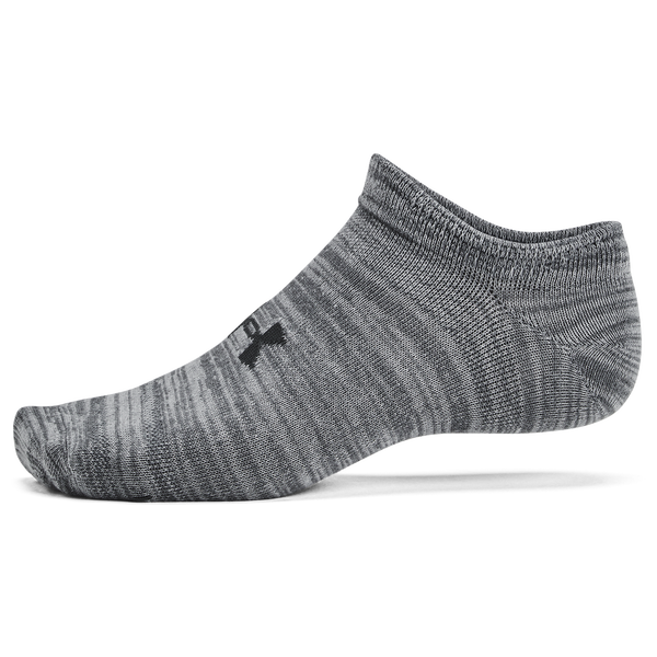 Under Armour Essential 6 Pack No Show Socks - Men's - Castlerock/Castlerock/Anthracite - Image 4