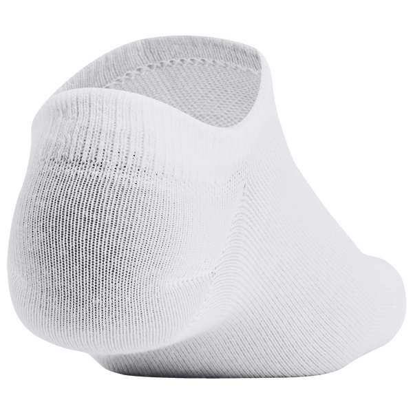 Under Armour Essential 6 Pack No Show Socks - Men's - White/White/Halo Grey - Image 5