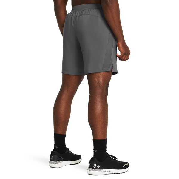 Under Armour Launch 7'' Shorts - Men's - White/Reflective/Castlerock - Image 2