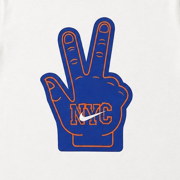 Nike Knicks Finals Graphic Foam Finger T-Shirt - Men's - Blue/White/Orange - Image 2