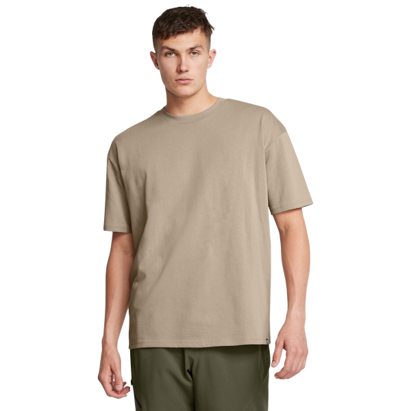 Under Armour Oversized Heavyweight Short Sleeve - Men's - Timberwolf Taupe/White