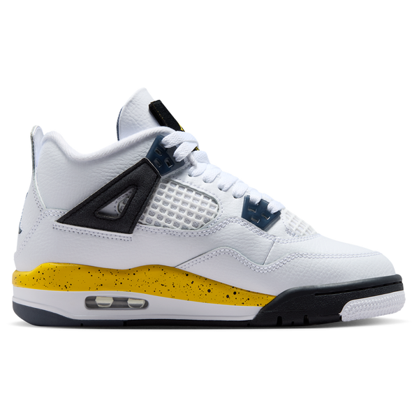 Jordan Retro 4 - Boys' Grade School - Blue/White/Yellow