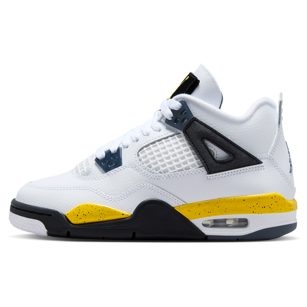 Jordan Retro 4 - Boys' Grade School - Blue/White/Yellow - Image 2