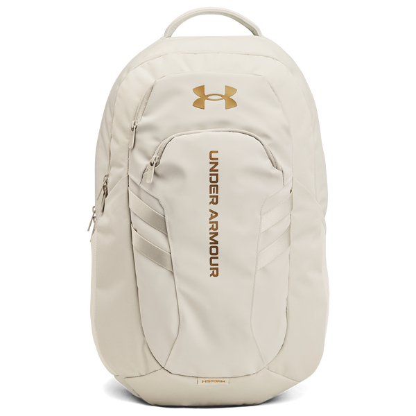 Under Armour Hustle 6.0 Pro Backpack - Adult - Summit White/Metallic Gold