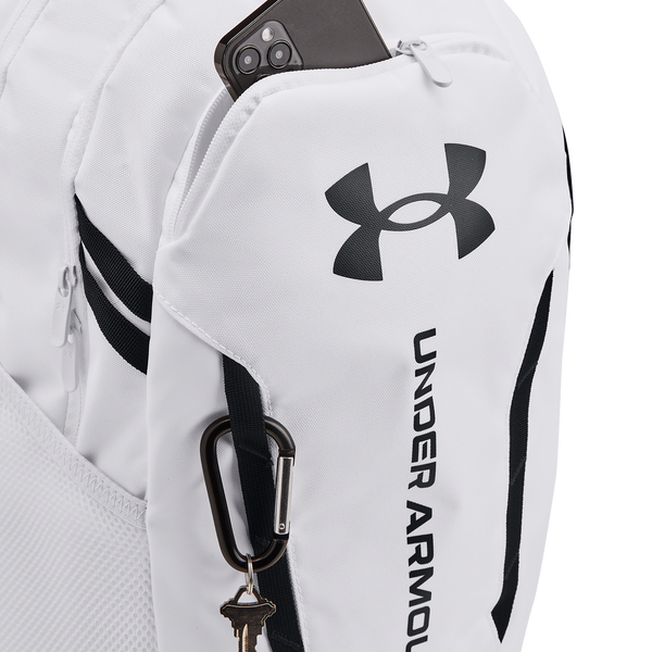 Under Armour Hustle 6.0 Backpack - Adult - White/White/Black - Image 3