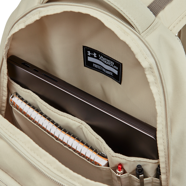 Under Armour Hustle 6.0 Backpack - Adult - Khaki Base/Khaki Base/Taupe Dusk - Image 5