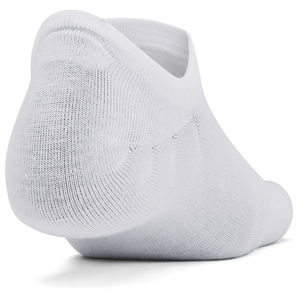 Under Armour Essential 6 Pack Ultra Low Socks - Men's - White/White/Halo Grey - Image 3