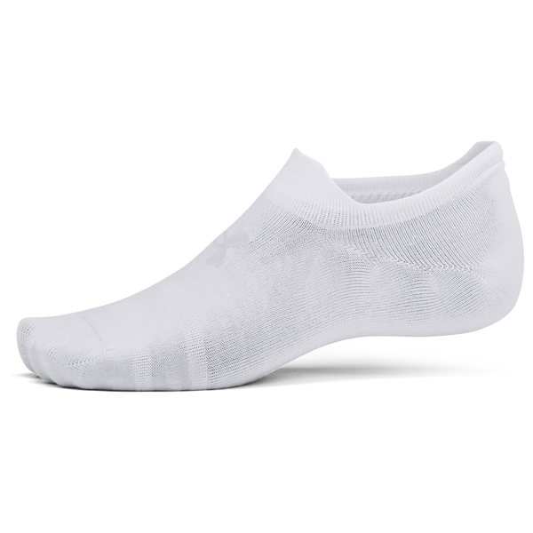 Under Armour Essential 6 Pack Ultra Low Socks - Men's - White/White/Halo Grey - Image 4