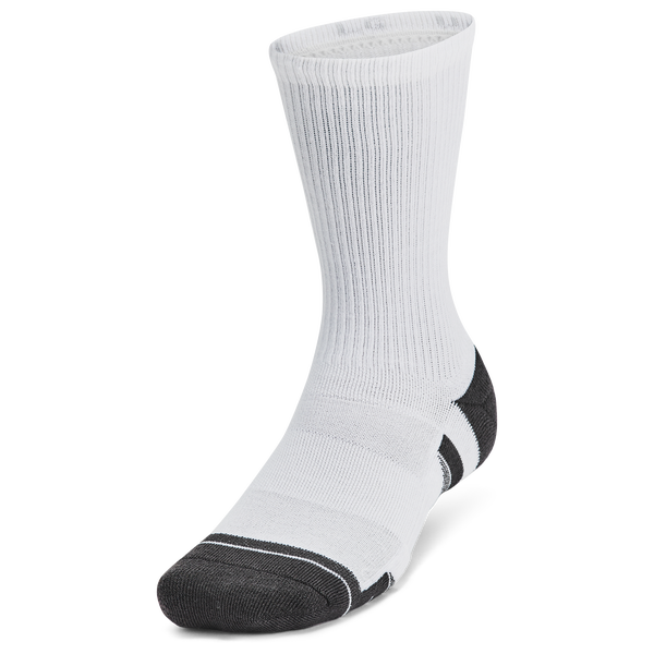 Under Armour Perf Tech 6 Pack Crew Socks - Men's - White - Image 3