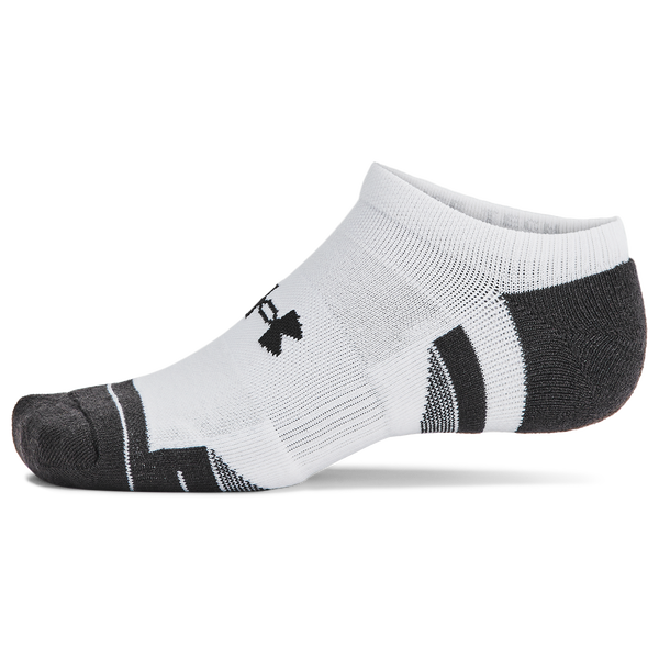 Under Armour Perf Tech 6 Pack No Show Socks - Men's - White - Image 2