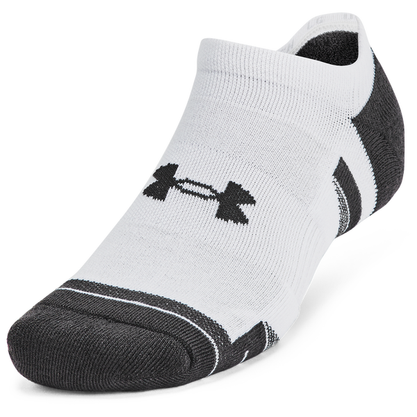 Under Armour Perf Tech 6 Pack No Show Socks - Men's - White - Image 3