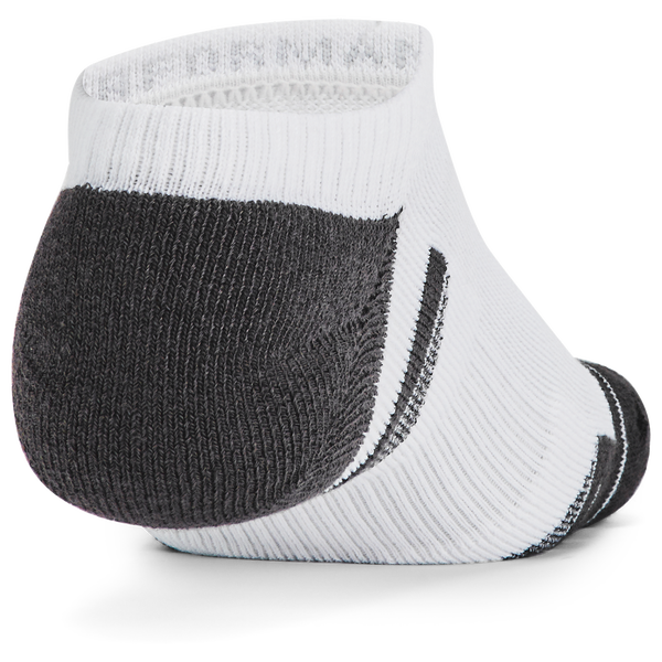 Under Armour Perf Tech 6 Pack No Show Socks - Men's - White - Image 4