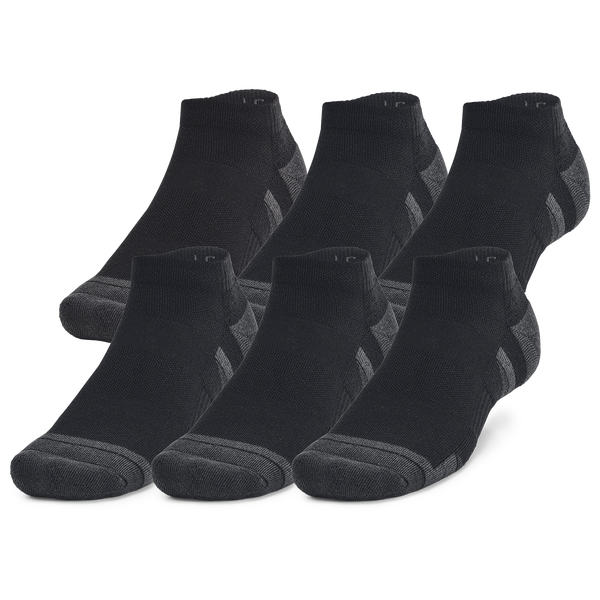 Under Armour Perf Tech 6 Pack Low Socks - Men's - Black
