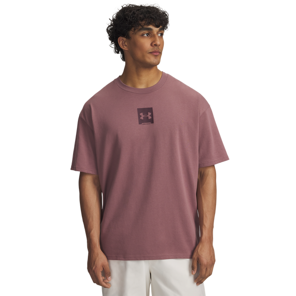 Under Armour Heavyweight Oversized T-Shirt - Men's - Maroon Mist/Maroon Mist