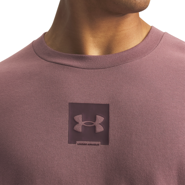Under Armour Heavyweight Oversized T-Shirt - Men's - Maroon Mist/Maroon Mist - Image 3