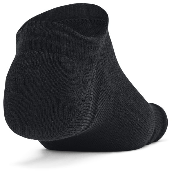 Under Armour Essential Cushion 6 Pack No Show Socks - Men's - Castlerock/Black/Black - Image 4